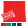 Colored Microfiber Cleaning Wipe in Clear Pouch